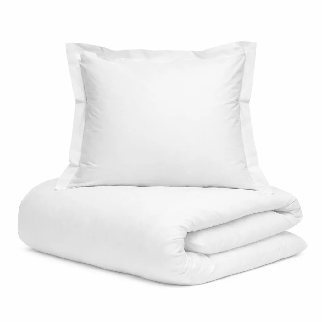 SOPIRE Superior Plain satin sengesæt | Hvid | 240 x 220 cm
