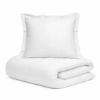 SOPIRE Superior Plain satin sengesæt | Hvid | 140 x 220 cm