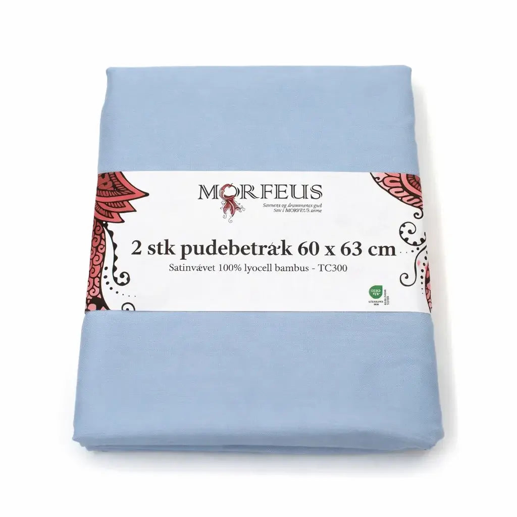 2 stk – Morfeus 100% lyocell bambus hovedpudebetræk | 60 x 63 cn – Blå – cm