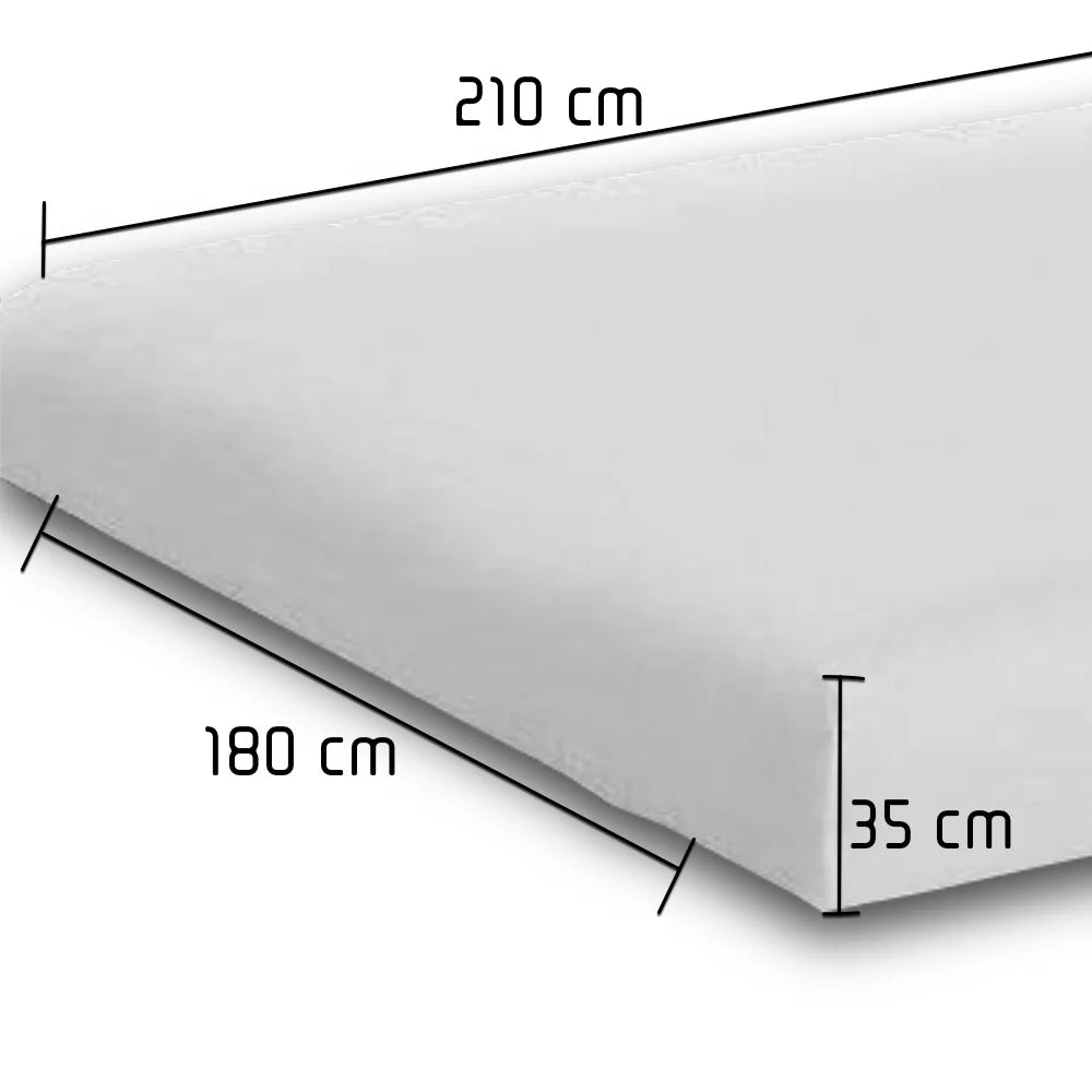 Sopire Absolute White faconlagen | Egyptisk bomuld | 180 x 210 x 35 cm