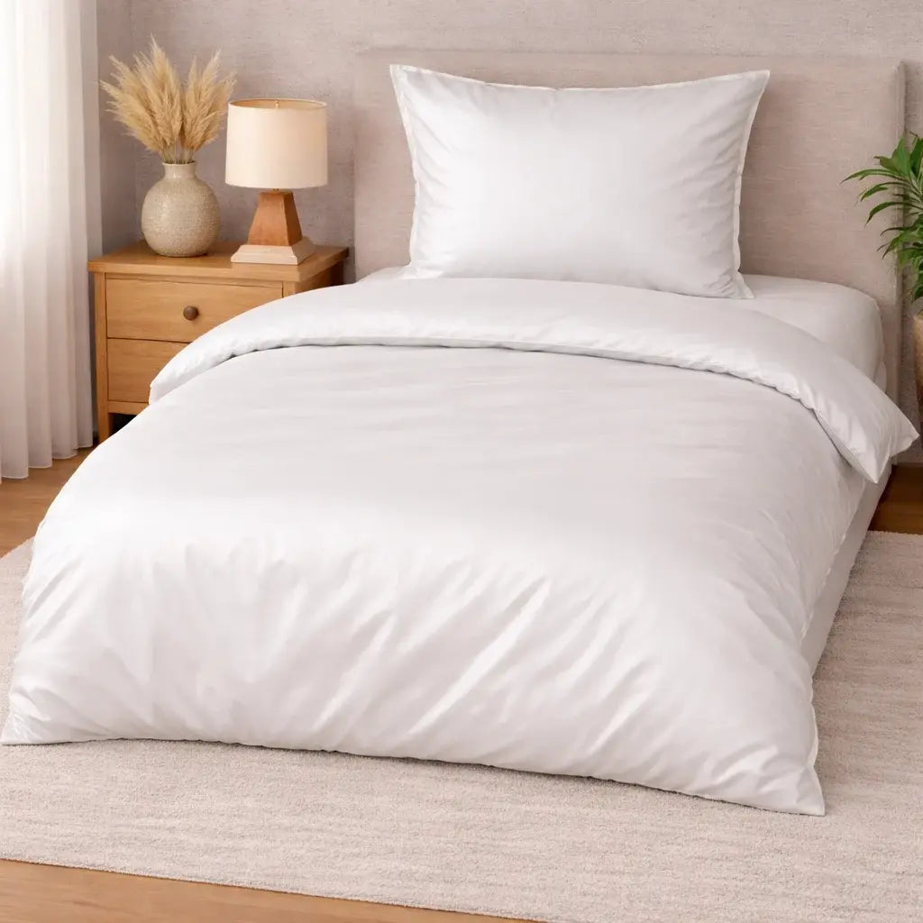 100 % lyocell bambus sengetøj | 140 x 220 cm – Hvid