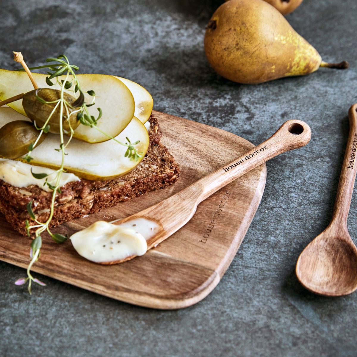 Smørekniv, HDEya, Natur - sæt m/4 stk