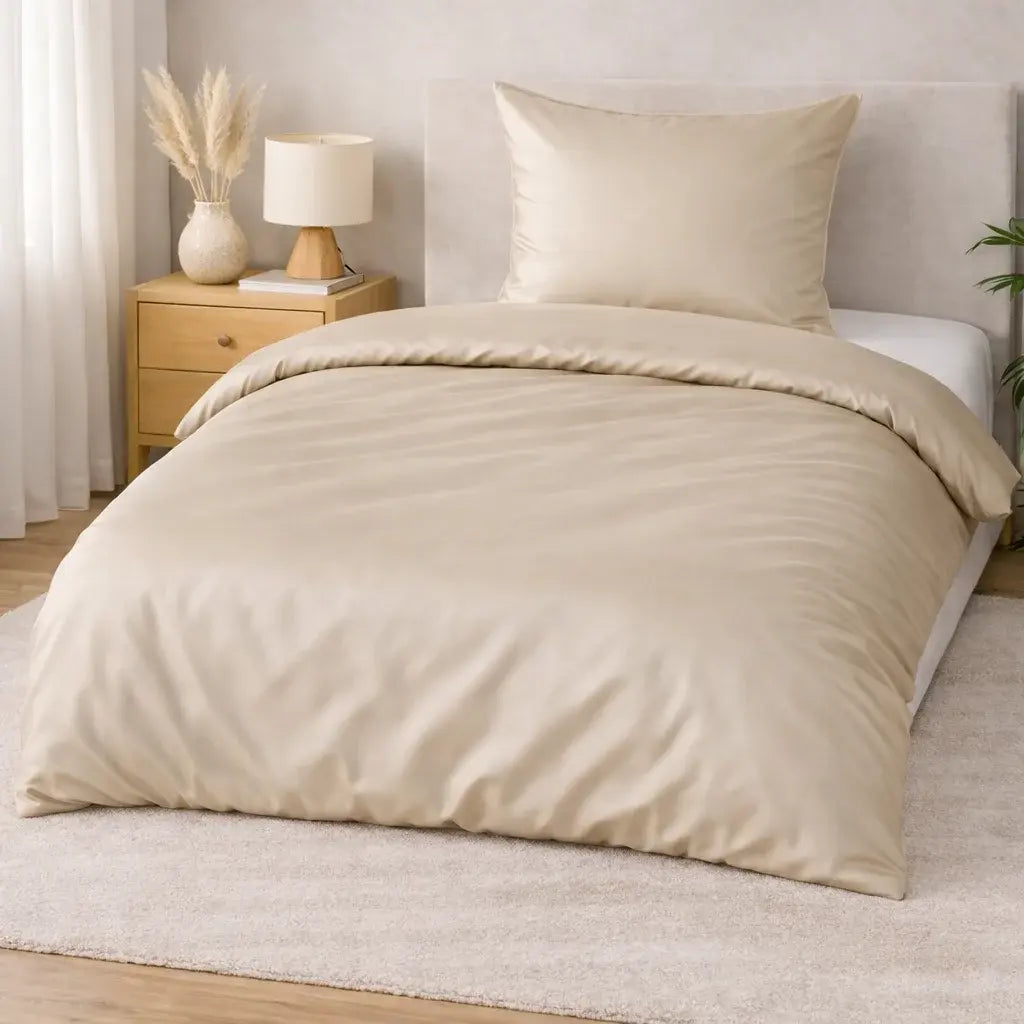 100 % lyocell bambus sengetøj | 140 x 200 cm – Beige