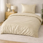 100 % lyocell bambus sengetøj | 140 x 220 cm – Beige