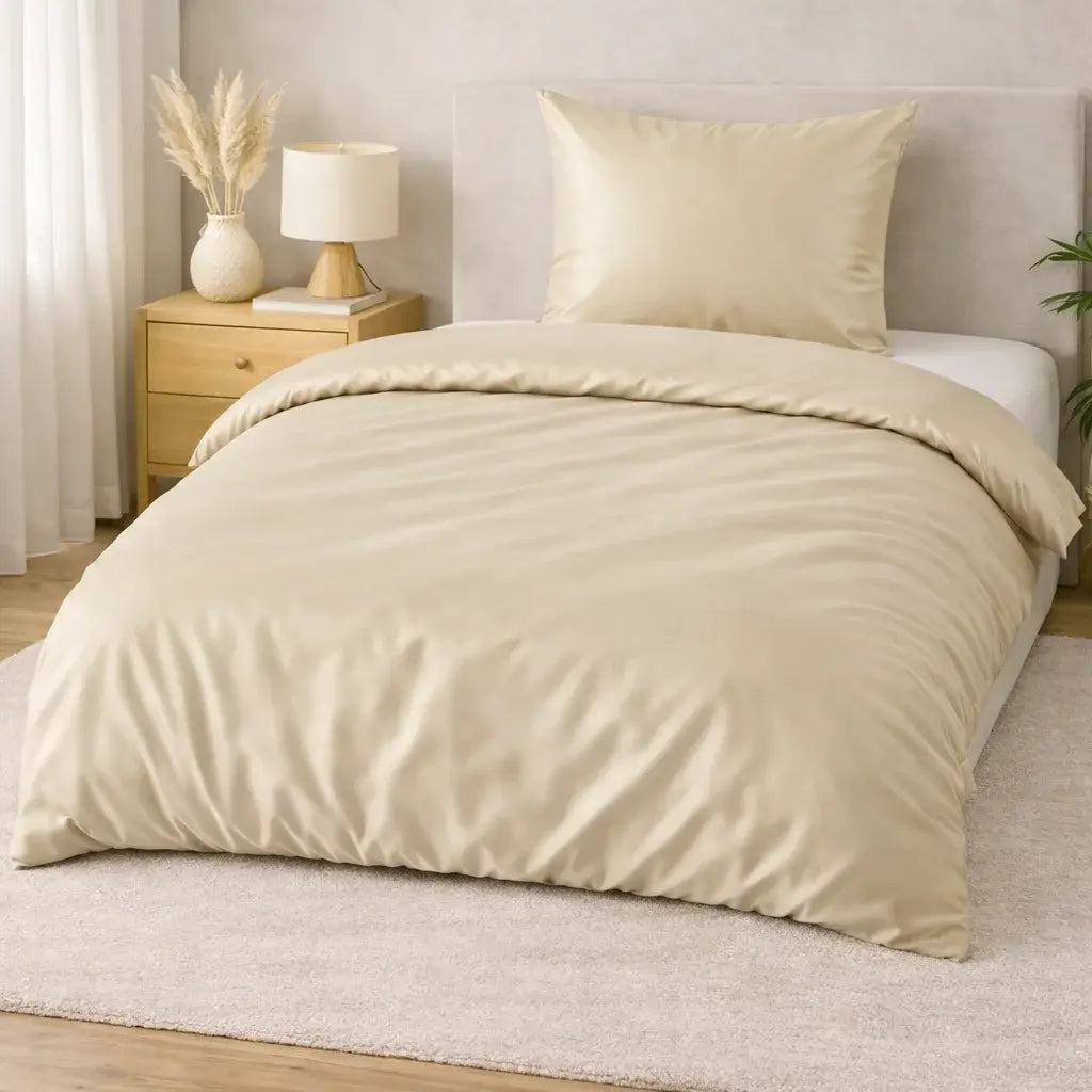 100 % lyocell bambus sengetøj | 140 x 220 cm – Beige