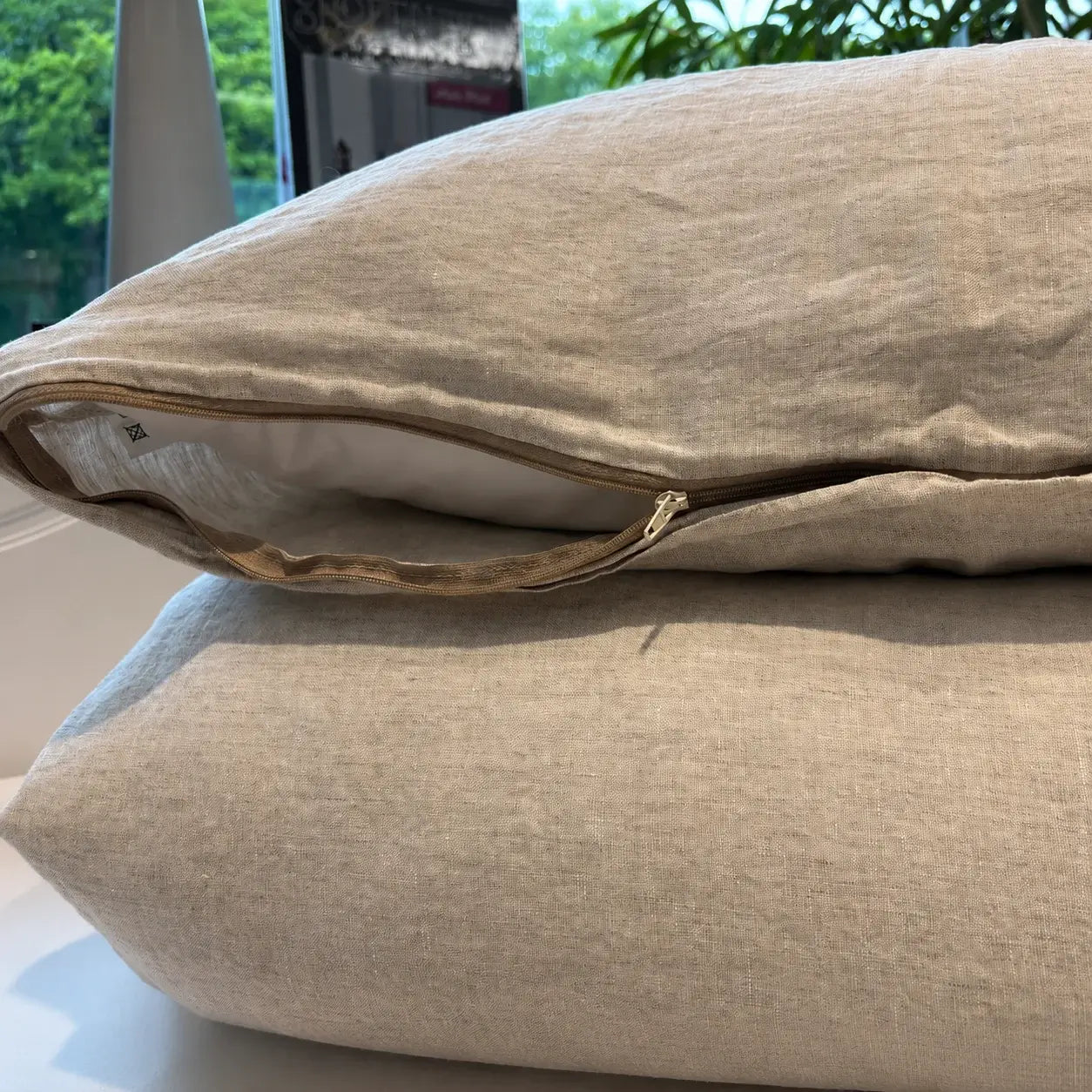 Sengetøj 100% vasket hør   140x220 cm – Beige