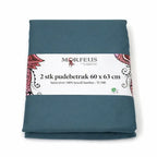 2 stk – Morfeus 100% lyocell bambus hovedpudebetræk | 60 x 63 cn – Blå – Petroleum