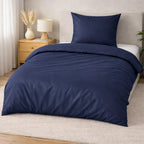 100 % lyocell bambus sengetøj | 140 x 200 cm – Navy
