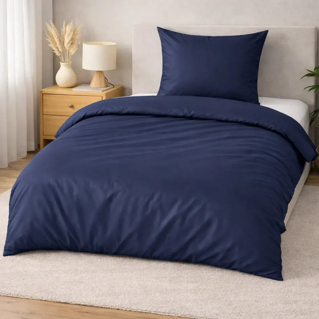 100 % lyocell bambus sengetøj | 140 x 220 cm – Navy