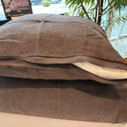 Sengetøj 100% vasket hør   140x220 cm – Antracit