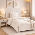 Sengetøj 100% vasket hør   140x220 cm – Offwhite