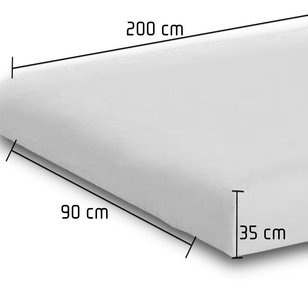 Sopire Absolute White faconlagen | Egyptisk bomuld | 90 x 200 x 35 cm
