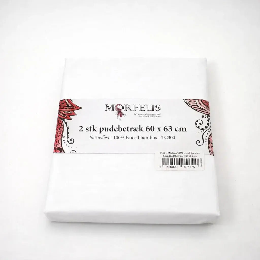 2 stk – Morfeus 100% lyocell bambus hovedpudebetræk | 60 x 63 cn – Hvid