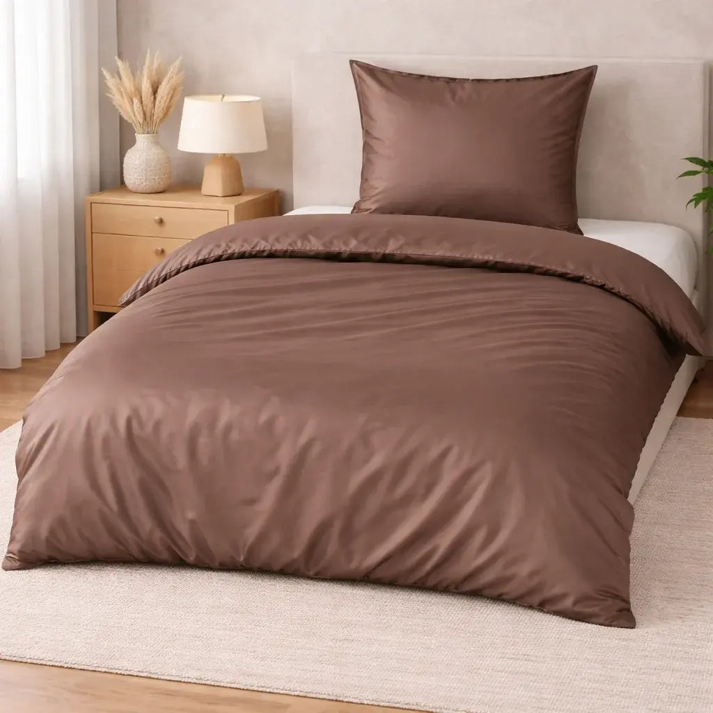 100 % lyocell bambus sengetøj | 140 x 220 cm – Brun