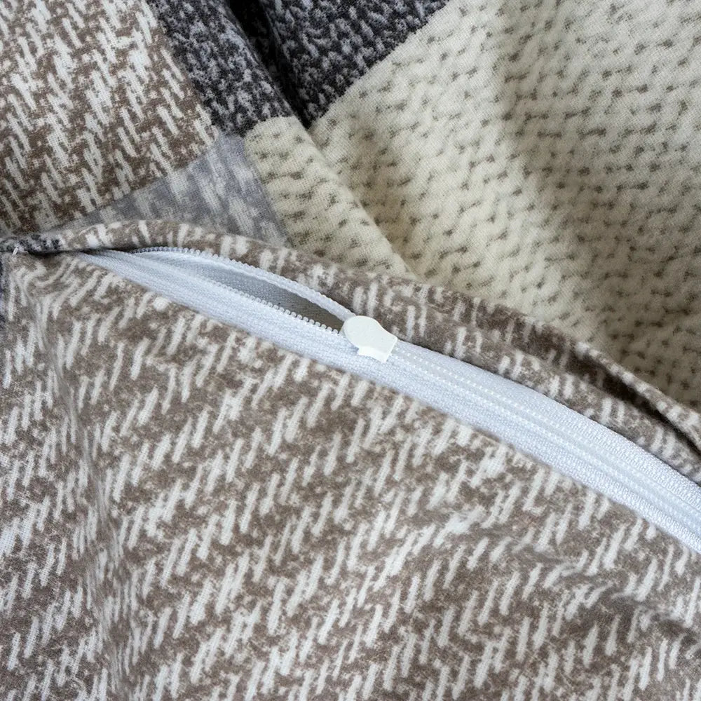 Luksus Flonell hovedpudebetræk | 50 x 70 cm – brun tern