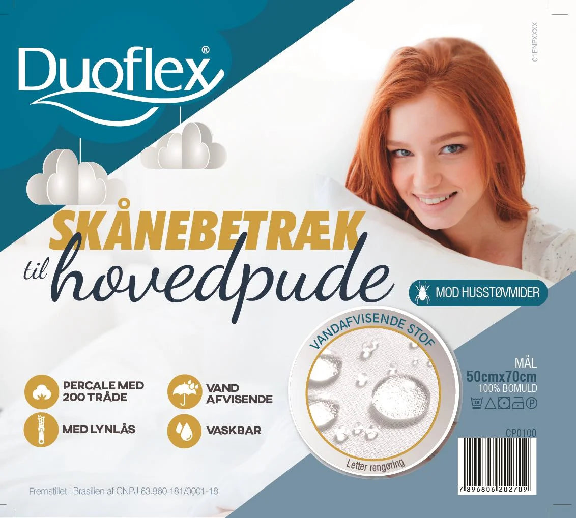 Skånebetræk til rektangulær pude 50x70 cm