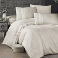 Luksus sengesæt New Trend Cream/Peach 140x200