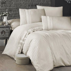 Luksus sengesæt New Trend Cream/Peach 140x200