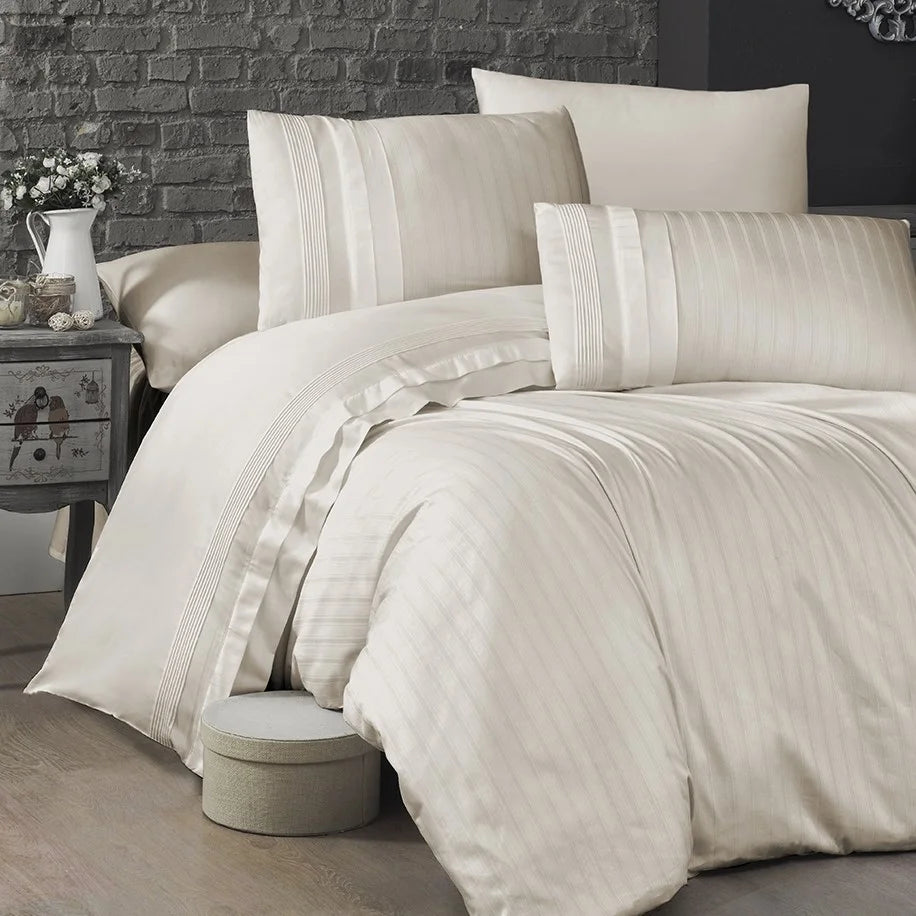 Luksus sengesæt New Trend Cream/Peach 140x220