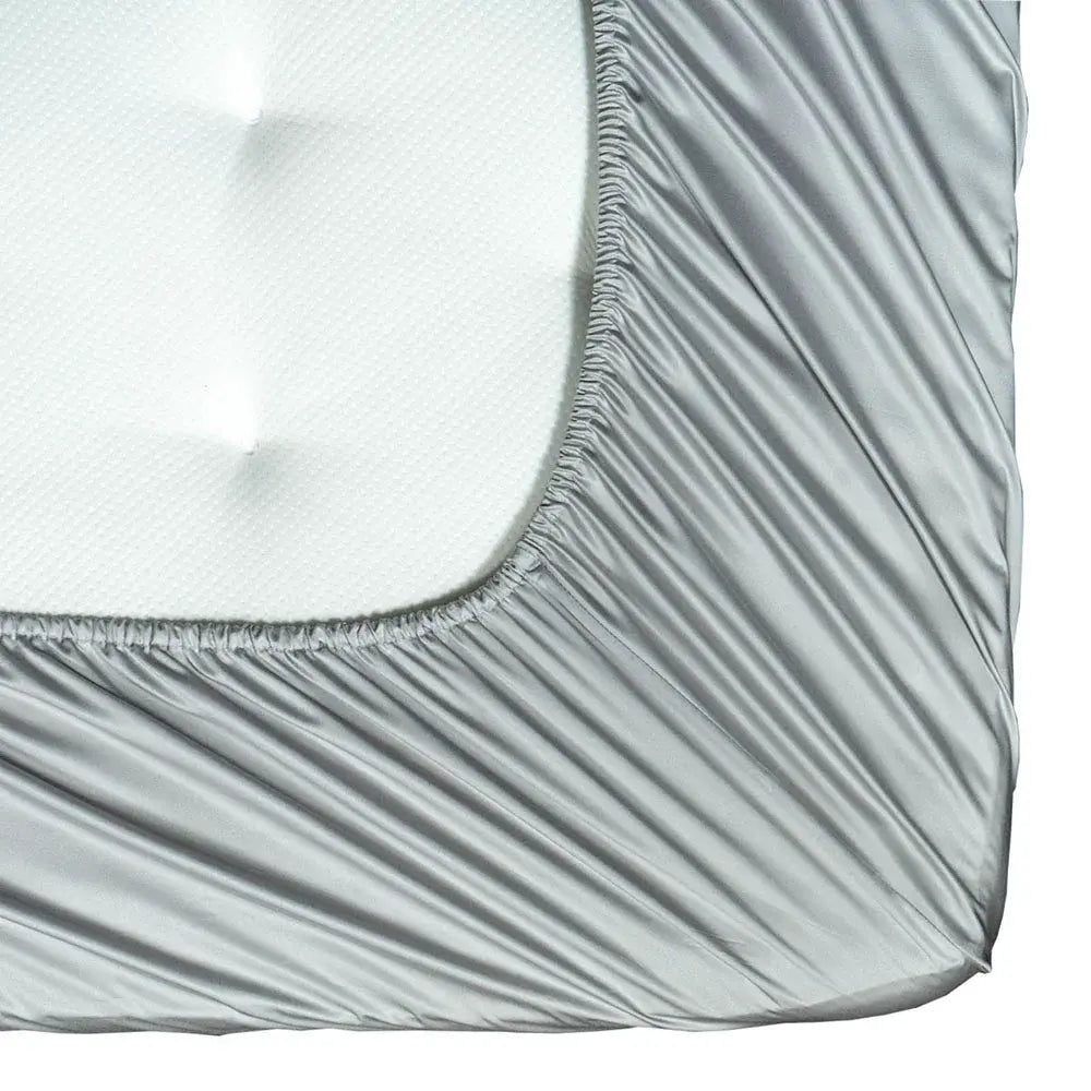 100 % lyocell bambus faconlagen | 90 x 210 cm – Perlegrå