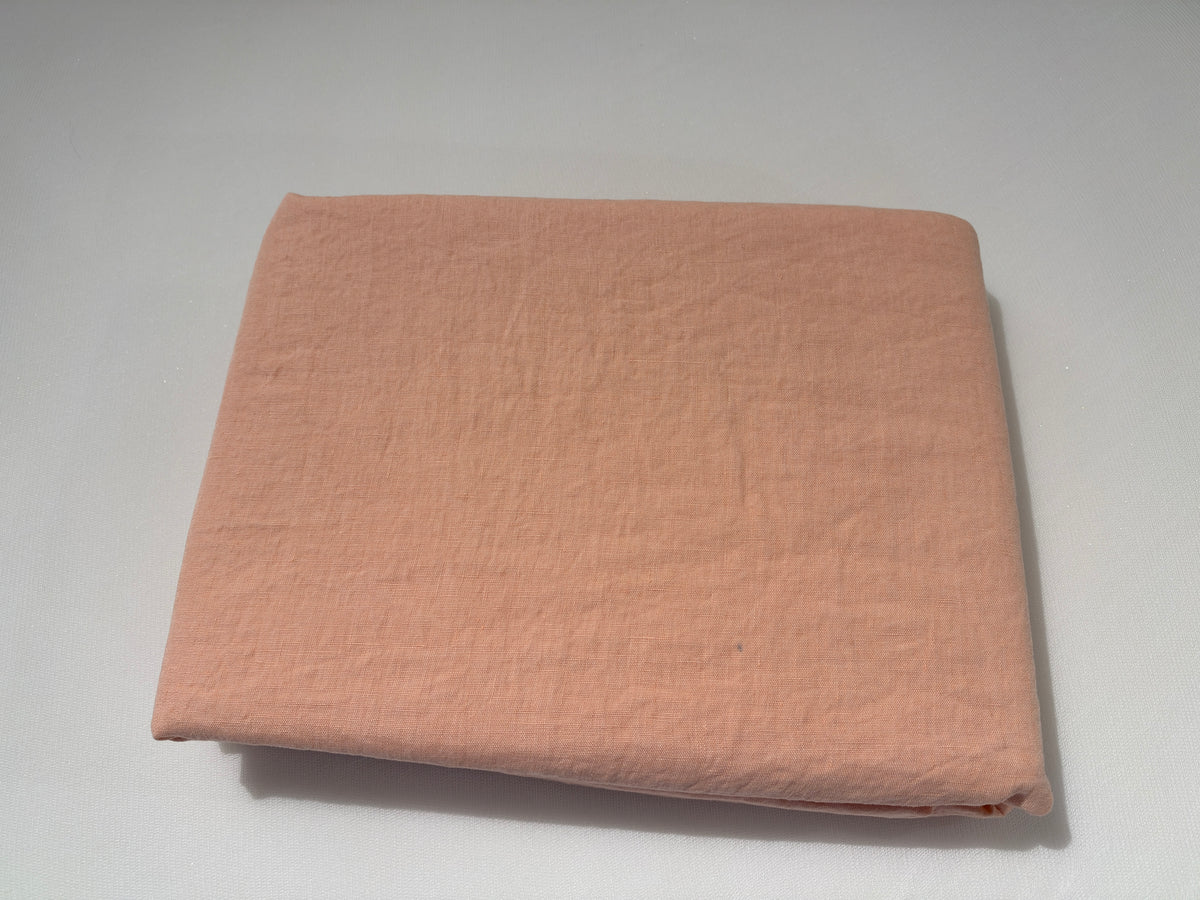 Sengetøj 100% vasket hør   140x220 cm – Salmon