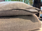 Sengetøj 100% vasket hør   140x200 cm – Mørke grå