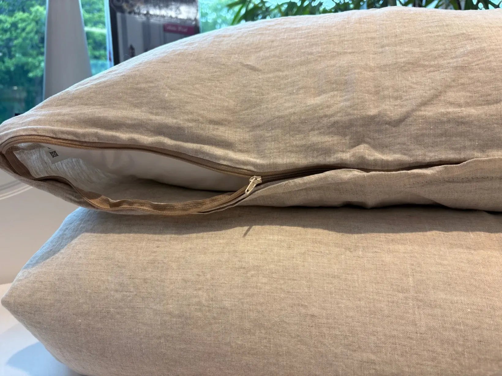 Sengetøj 100% vasket hør   140x200 cm – Natur