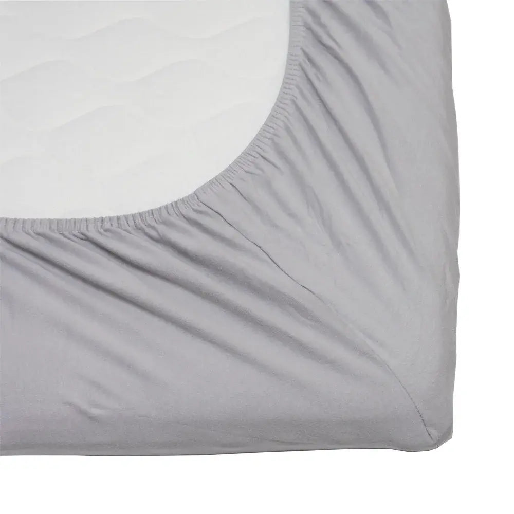 Sopire luksus stræklagen interlock jersey 90x200/210 lys grå