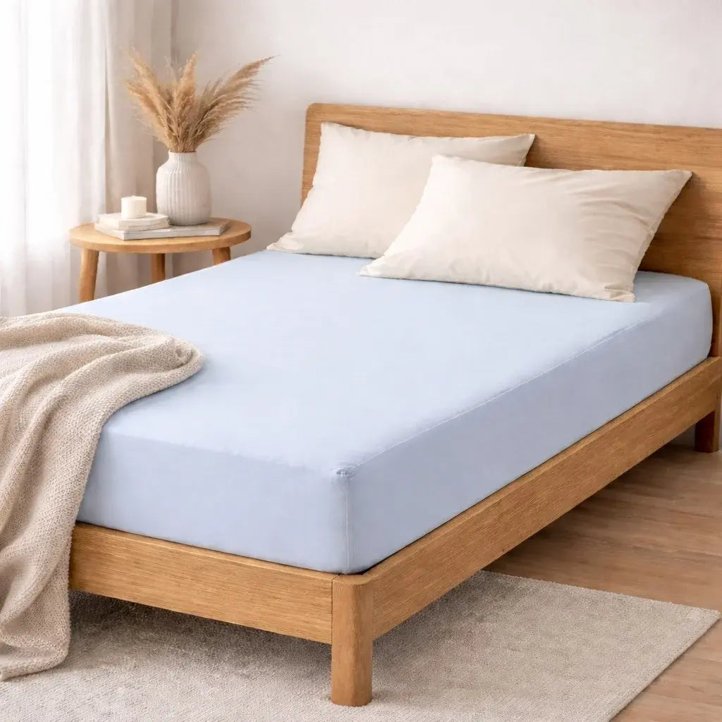Morfeus 100% lyocell bambus faconlagen | 140 x 200 cm – Lyseblå