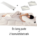JOHAN HEFEL SIDE-SLEEP-PILLOW 160X35 INCL 2 STK SMAL STRIB TC 300 BOMULDS BETRÆK