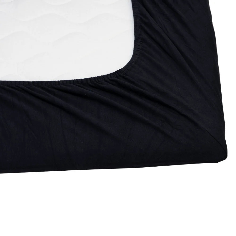 Sopire luksus stræklagen interlock jersey 180x200/210 sort