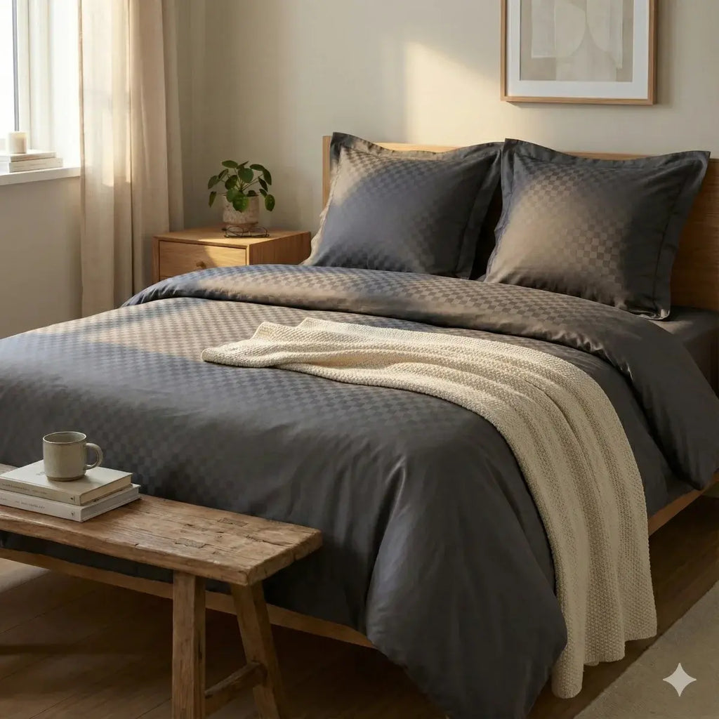 VERONA Bambus sengetøj | 240 x 220 cm – Grå