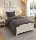 Sengetøj 100% vasket hør   140x220 cm – Antracit