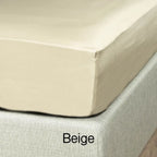 100 % lyocell bambus faconlagen | 180 x 200 cm – Beige – 35 cm – Beiges