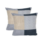Luksus Flonell hovedpudebetræk | 60 x 63 cm – blå tern