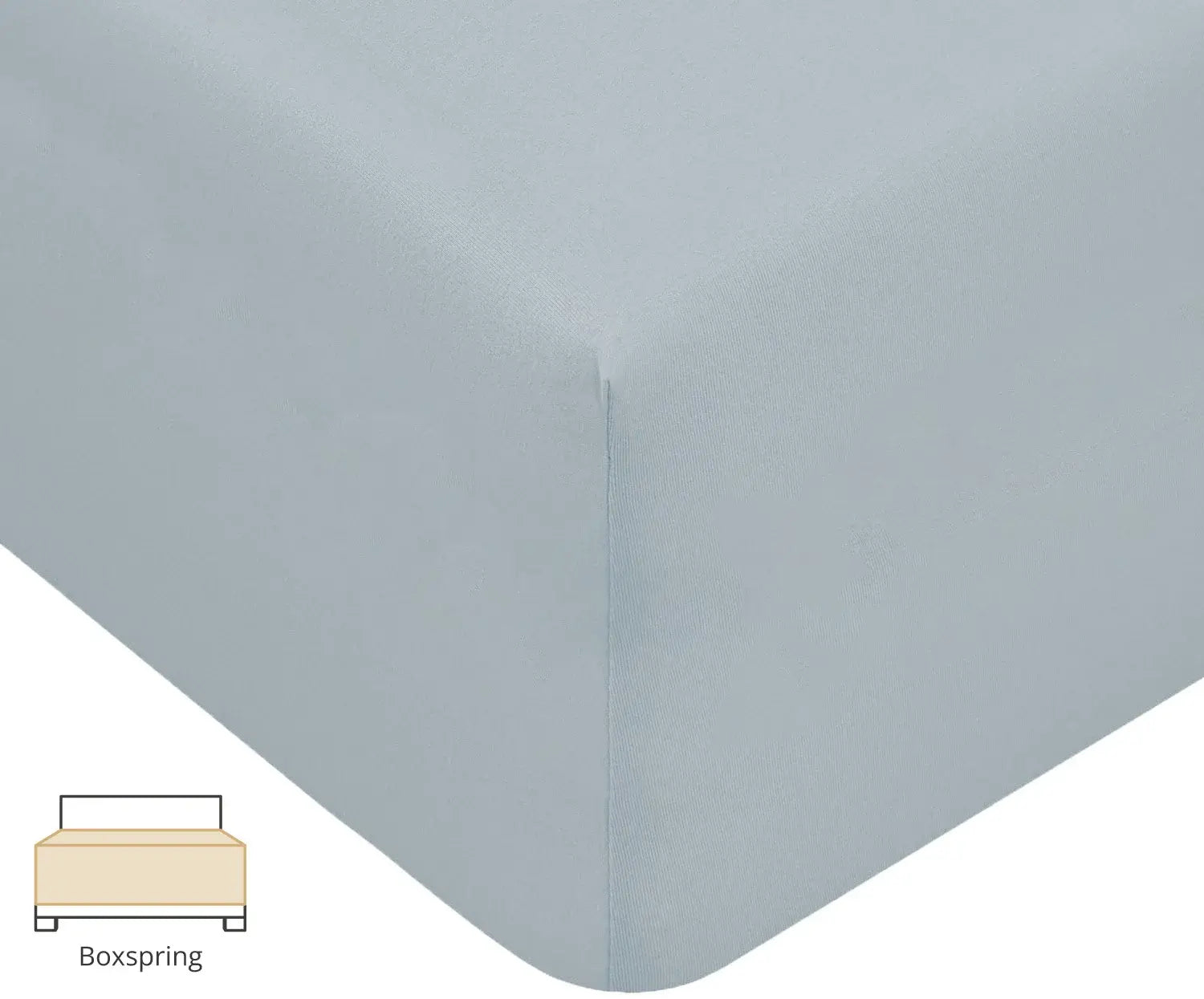 Jersey stæklagen 180x200 - højde 25 cm - 130gsm – Lyseblå