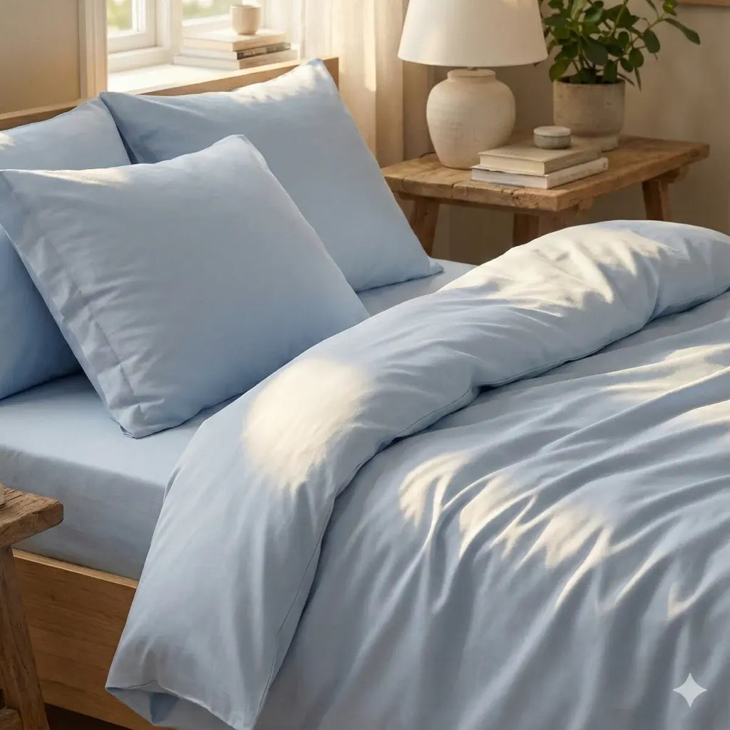 Morfeus 100% lyocell bambus sengetøj | 140 x 220 cm – Lyseblå