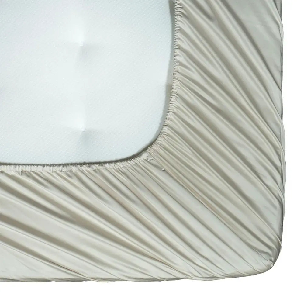 100 % lyocell bambus faconlagen | 140 x 200 x 35 cm – Beige – Champagne