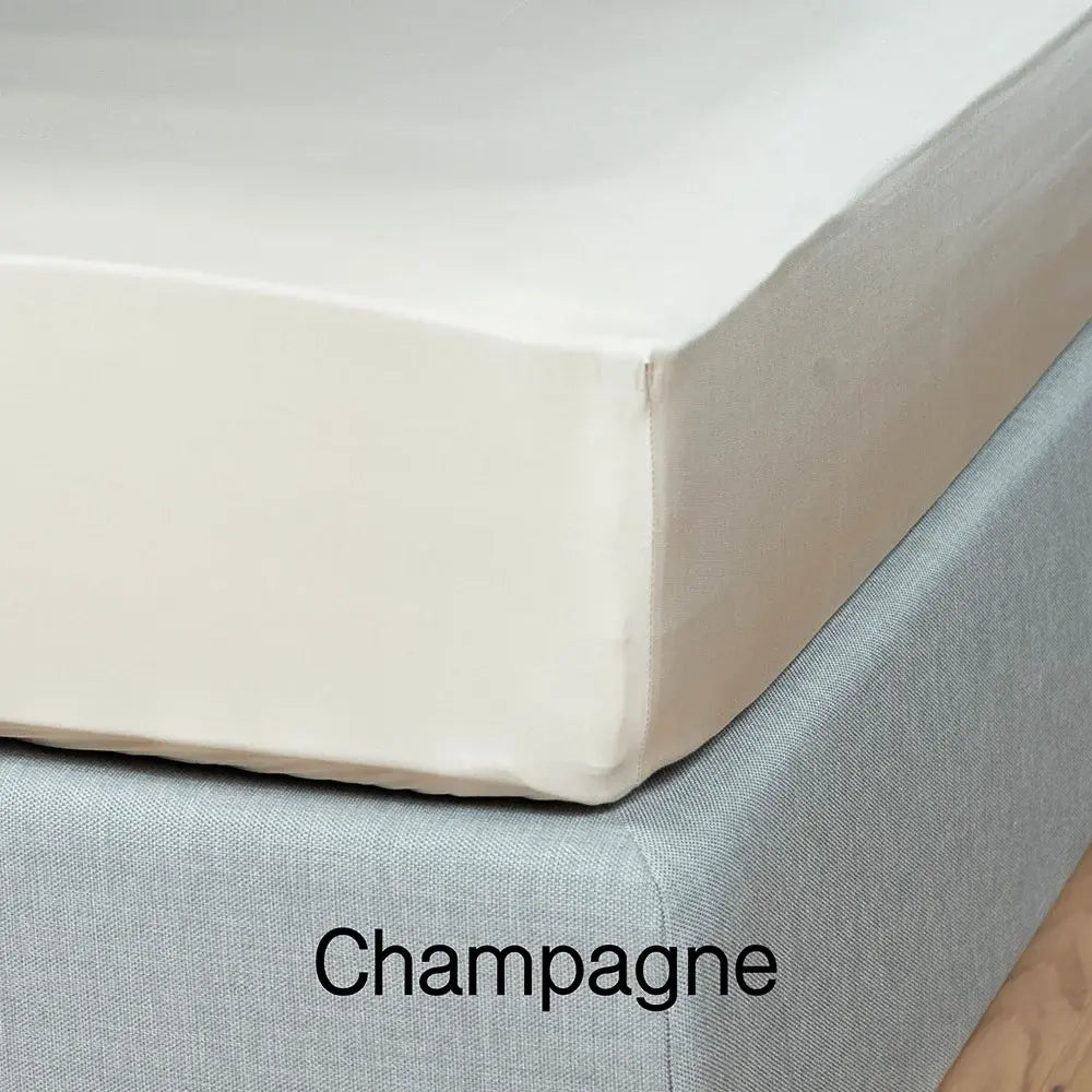 100 % lyocell bambus faconlagen | 90 x 200 cm – Beige – Champagne