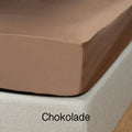100 % lyocell bambus faconlagen | 180 x 200 cm – Brun – 35 cm – Chokolade