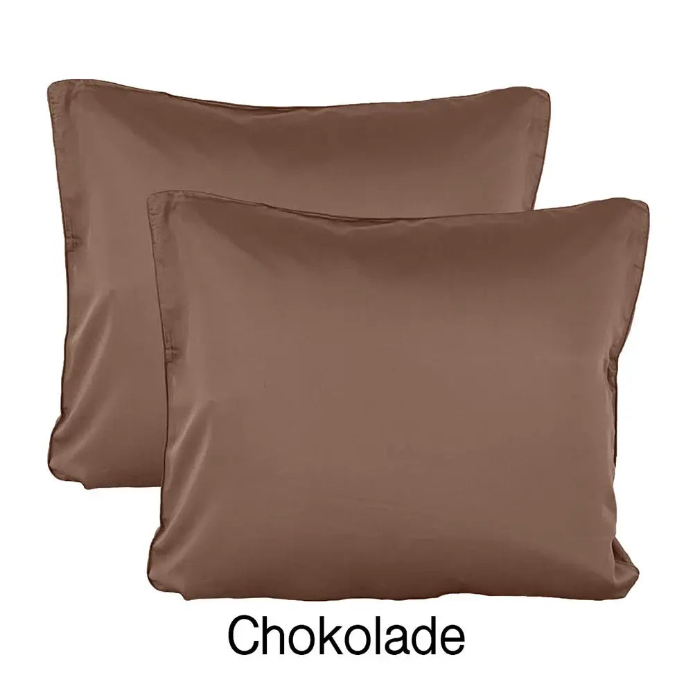 2 stk – 100 % lyocell bambus hovedpudebetræk | 60 x 63 cm – Brun