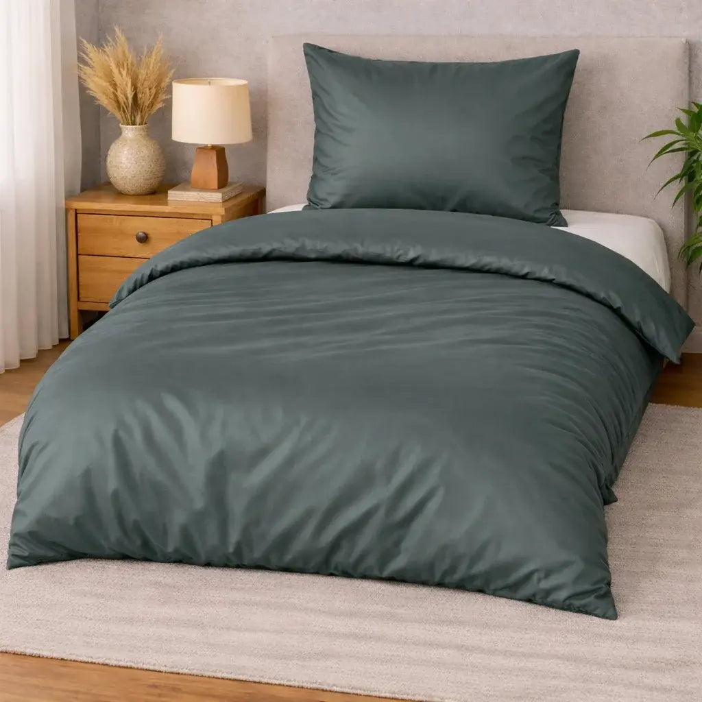 100 % lyocell bambus sengetøj | 140 x 200 cm – Grøn