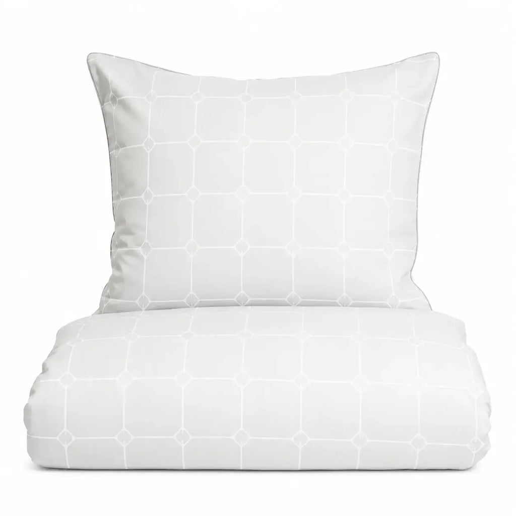 White Carstel bomuldspercale sengetøj TC210 hvid 140x220