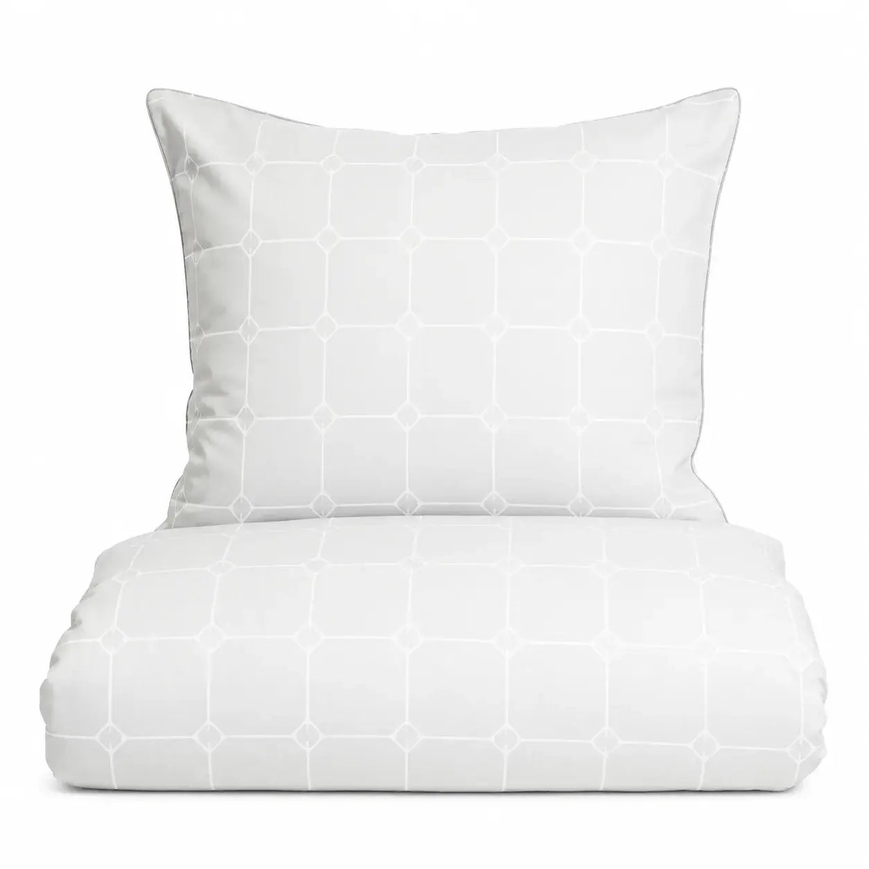 White Carstel bomuldspercale sengetøj TC210 hvid 140x220