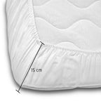 Sopire Absolute White topmadraslagen | Egyptisk bomuld | 120 x 200 x 15 cm