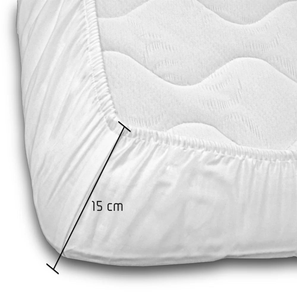 Sopire Absolute White topmadraslagen | Egyptisk bomuld | 120 x 200 x 15 cm