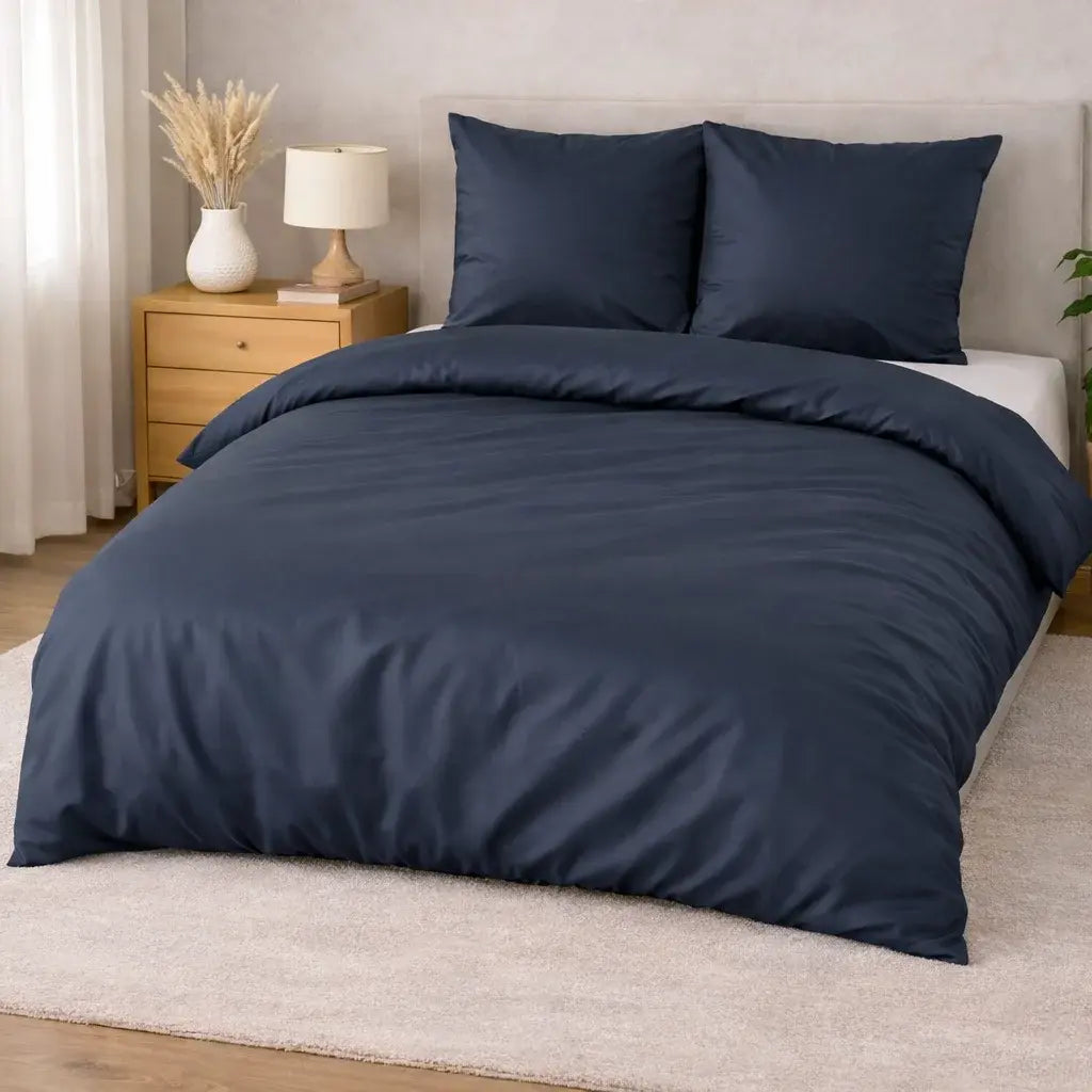 100 % lyocell bambus sengetøj | 200 x 220 cm – Navy