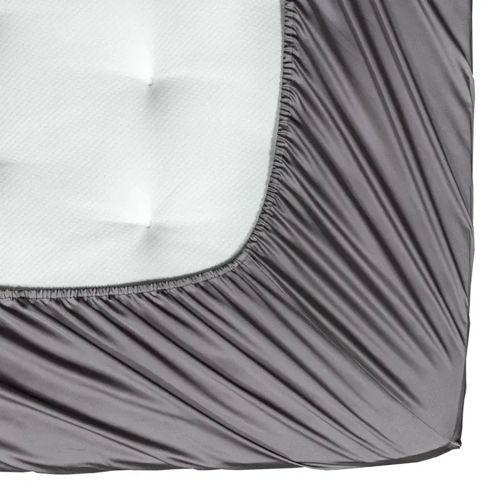100 % lyocell bambus faconlagen | 210 x 210 cm – Grå – Stålgrå