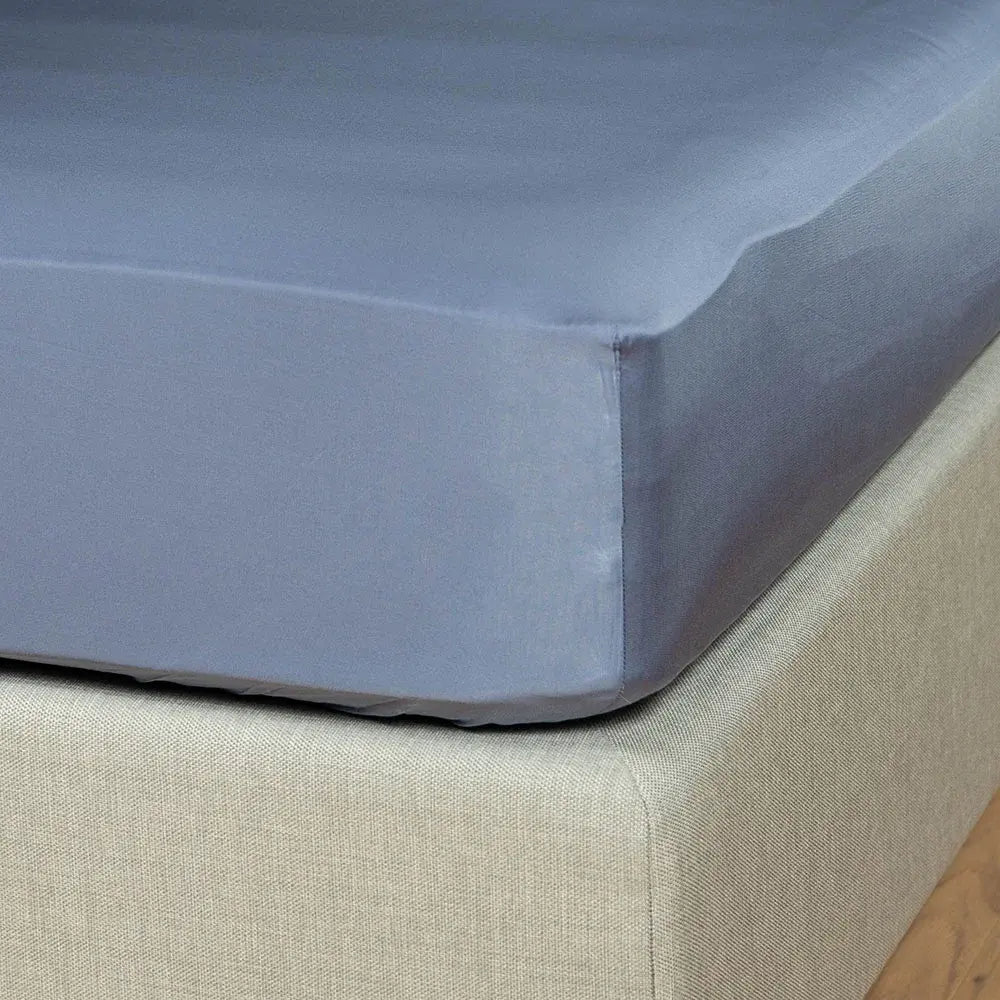 100 % lyocell bambus faconlagen | 160 x 200 cm – Blå – 100 % lyocell bambus faconlagen Dueblå | 160 x 200 cm