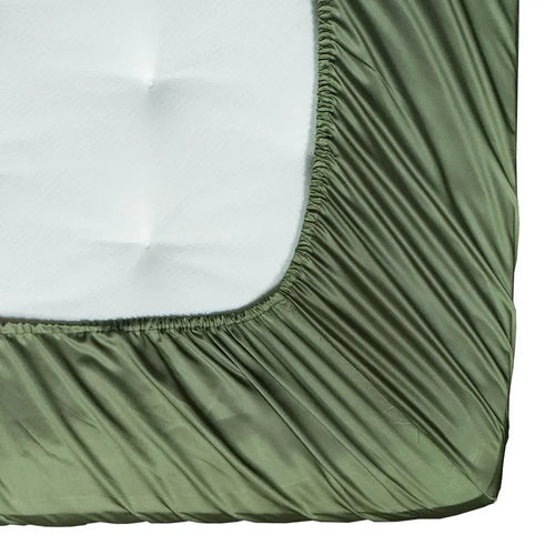 100 % lyocell bambus faconlagen | 140 x 200 x 35 cm  – Olivengrøn